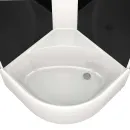 Душевая кабина Domani-Spa Delight Slim 88 высокий поддон 80х80х218 см черные стекла_2