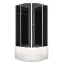 Душевая кабина Domani-Spa Delight Slim 99 высокий поддон 90х90х218 см черные стекла_1