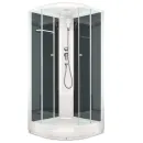 Душевая кабина Domani-Spa Delight Slim 99 низкий поддон 90х90х218 см прозрачные стекла_1