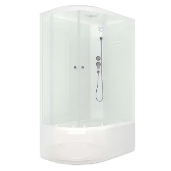 Изображение товара Душевая кабина Domani-Spa Delight Slim 128 L высокий поддон 120х80 см матовые стекла Изображение товара Душевая кабина Domani-Spa Delight Slim 128 L высокий поддон 120х80 см матовые стекла