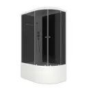 Душевая кабина Domani-Spa Delight Slim 128 L высокий поддон 120х80х218 см черные стекла_1