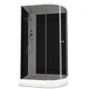 Душевая кабина Domani-Spa Delight Slim 128 L низкий поддон 120х80х218 см черные стекла_1