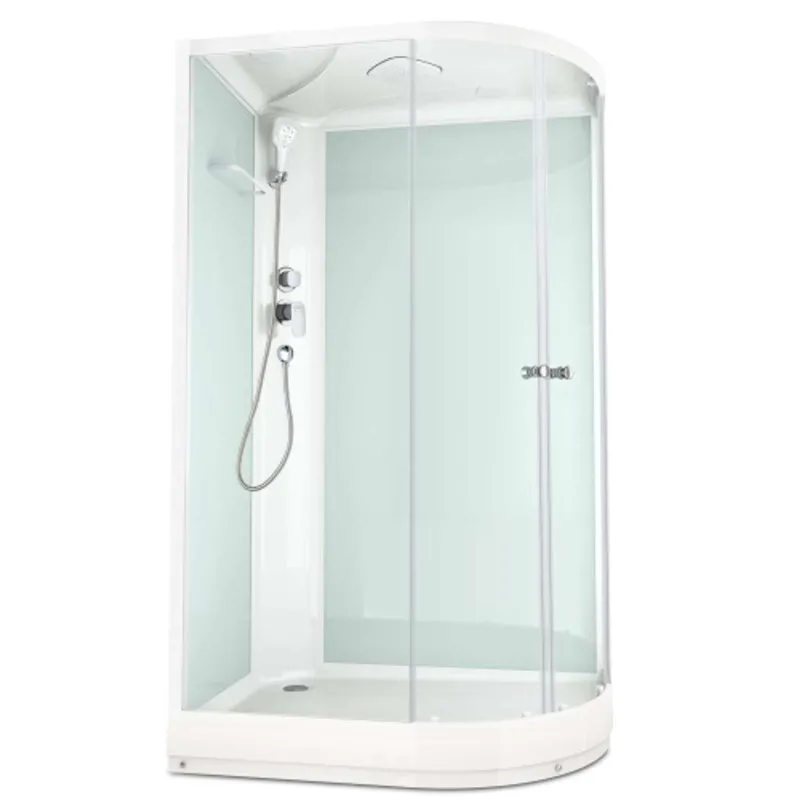 Душевая кабина Domani-Spa Delight Slim 128 L низкий поддон 120х80х218 см матовые стекла_1