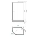 Душевая кабина Domani-Spa Delight Slim 128 R низкий поддон 120х80х218 см матовые стекла_2