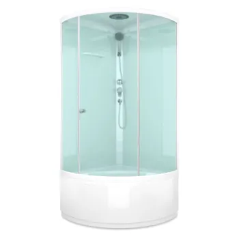 Изображение товара Душевая кабина Domani-spa Simple 90х90 см высокая с матовым стеклом Изображение товара Душевая кабина Domani-spa Simple 90х90 см высокая с матовым стеклом