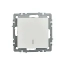 Механизм выключателя одноклавишный с подсветкой Brite белый IP20 IEK_2