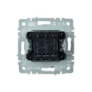 Механизм переключателя проходного двухклавишный Brite белый IP20 IEK_3