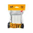 Механизм выключателя трехклавишный Brite белый IP20 IEK_4