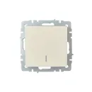 Механизм выключателя одноклавишный с подсветкой Brite бежевый IP20 IEK_2