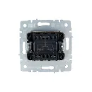 Механизм выключателя двухклавишный с подсветкой Brite бежевый IP20 IEK_3