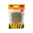 Механизм переключателя проходного одноклавишный Brite шампань IP20 IEK_4