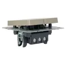 Механизм переключателя проходного двухклавишный Brite шампань IP20 IEK_3