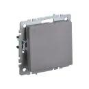 Механизм выключателя одноклавишный Brite сталь IP20 IEK_1