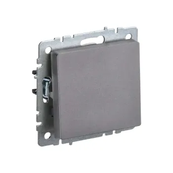 Изображение товара Механизм выключателя одноклавишный Brite сталь IP20 от IEK Изображение товара Механизм выключателя одноклавишный Brite сталь IP20 от IEK