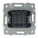 Механизм переключателя проходного двухклавишный Brite сталь IP20 IEK_4