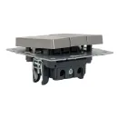 Механизм выключателя трехклавишный Brite сталь IP20 IEK_4