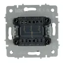 Механизм выключателя трехклавишный Brite сталь IP20 IEK_5