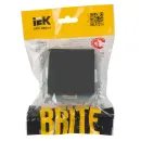 Механизм выключателя одноклавишный Brite графит IP20 IEK_5