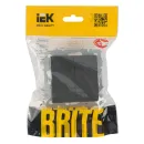 Механизм выключателя двухклавишный Brite графит IP20 IEK_5