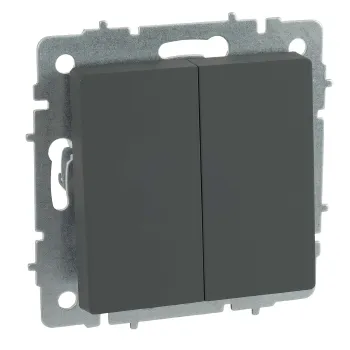 Изображение товара Двухклавишный встроенный выключатель коллекции Brite IEK Изображение товара Двухклавишный встроенный выключатель коллекции Brite IEK