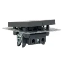 Механизм выключателя двухклавишный Brite графит IP20 IEK_3
