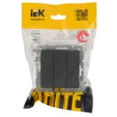 Механизм выключателя трехклавишный Brite графит IP20 IEK_5