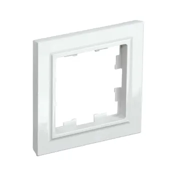 Изображение товара Одноместная рамка Brite белая IEK для выключателей и розеток Изображение товара Одноместная рамка Brite белая IEK для выключателей и розеток