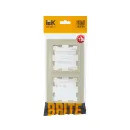 Рамка двухместная Brite бежевая IP20 IEK_4