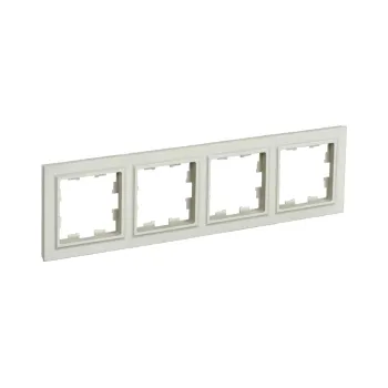 Изображение товара Рамка четырехместная IEK Brite бежевая IP20 - для выключателей и розеток Изображение товара Рамка четырехместная IEK Brite бежевая IP20 - для выключателей и розеток