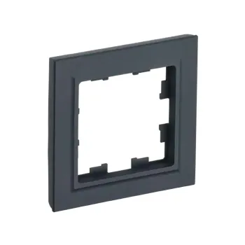 Изображение товара Одноместная рамка IEK Brite графит IP20 для выключателей и розеток Изображение товара Одноместная рамка IEK Brite графит IP20 для выключателей и розеток