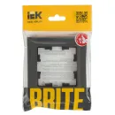 Рамка одноместная Brite графит IP20 IEK_2
