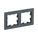 Рамка двухместная Brite графит IP20 IEK_1