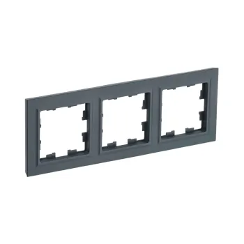 Изображение товара Рамка трехместная IEK Brite графит IP20 для 3 выключателей или розеток Изображение товара Рамка трехместная IEK Brite графит IP20 для 3 выключателей или розеток