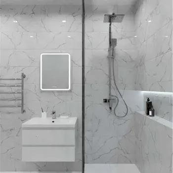 Изображение товара Керамическая плитка Global Tile Vega 400x270 мм белая для стен ванной комнаты Изображение товара Керамическая плитка Global Tile Vega 400x270 мм белая для стен ванной комнаты