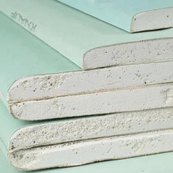 Изображение товара Гипсокартон влагостойкий Кнауф 12,5х1200х2500мм для влажных помещений Изображение товара Гипсокартон влагостойкий Кнауф 12,5х1200х2500мм для влажных помещений