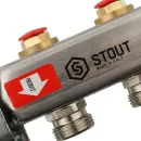 Коллекторная группа Stout 1" на 2 выхода без расходомеров_5