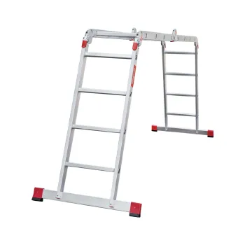 Изображение товара Профессиональная алюминиевая трансформер лестница 4х4 5м Новая высота Изображение товара Профессиональная алюминиевая трансформер лестница 4х4 5м Новая высота