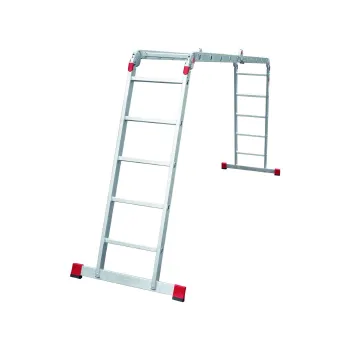Изображение товара Профессиональная алюминиевая трансформерная лестница 4х5 ступеней 6.35м Изображение товара Профессиональная алюминиевая трансформерная лестница 4х5 ступеней 6.35м