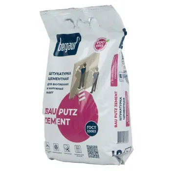 Изображение товара Цементная штукатурка Bergauf Bau Putz Zement 5 кг для внутренних и наружных работ Изображение товара Цементная штукатурка Bergauf Bau Putz Zement 5 кг для внутренних и наружных работ