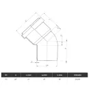 Отвод канализационный наружный 110мм 45° Ostendorf_5