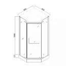 Душевой уголок Comforty 90х90см стекло прозрачное 6мм_2