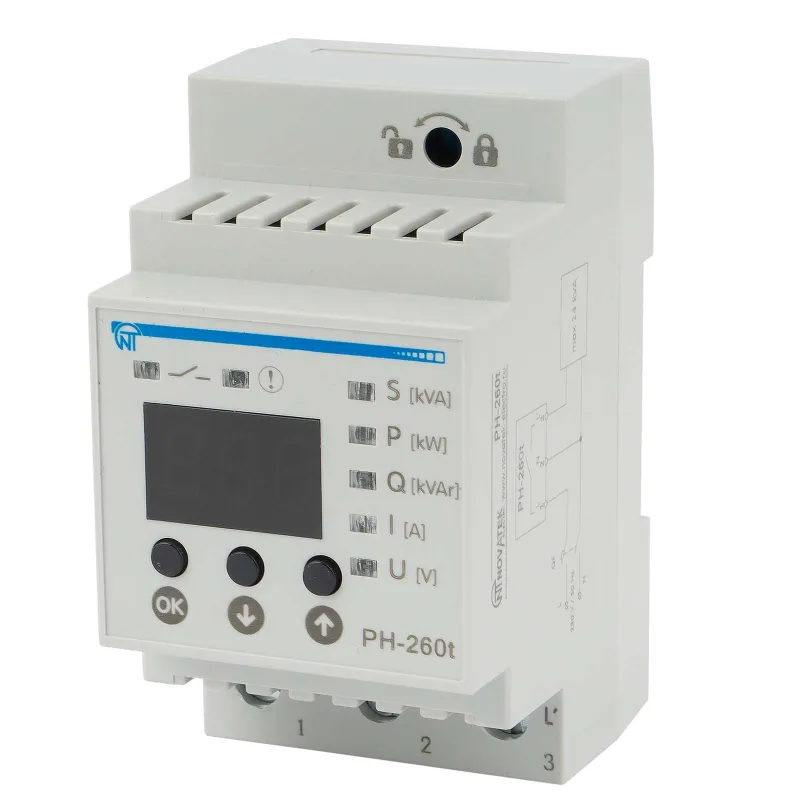 Реле напряжения модульное Новатек РН-260т тип AC 1P+N_1