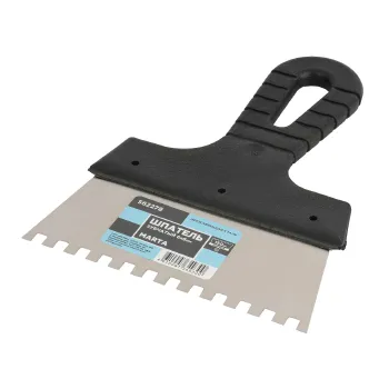 Изображение товара Шпатель зубчатый Marta 6х6 мм 150 мм для нанесения клея Изображение товара Шпатель зубчатый Marta 6х6 мм 150 мм для нанесения клея