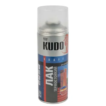 Изображение товара Лак аэрозольный термостойкий KUDO 9006 0,52л для ремонта и отделки Изображение товара Лак аэрозольный термостойкий KUDO 9006 0,52л для ремонта и отделки