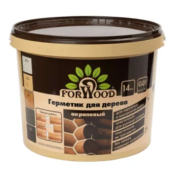 Изображение товара Герметик акриловый для дерева Forwood сосна 14 кг универсальный для внутренних и наружных работ Изображение товара Герметик акриловый для дерева Forwood сосна 14 кг универсальный для внутренних и наружных работ