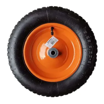 Изображение товара Пневматическое колесо для тачки 360 мм d16 мм Вихрь грузоподъемностью до 200 кг Изображение товара Пневматическое колесо для тачки 360 мм d16 мм Вихрь грузоподъемностью до 200 кг