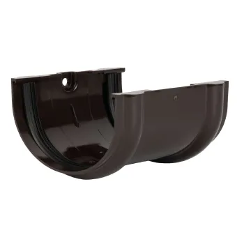 Изображение товара Соединитель желоба ТЕХНОНИКОЛЬ Оптима темно-коричневый для водосточной системы Изображение товара Соединитель желоба ТЕХНОНИКОЛЬ Оптима темно-коричневый для водосточной системы