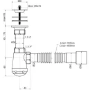 Сифон для раковины 1 1/4"х32 Орио с выходом 40/50_3