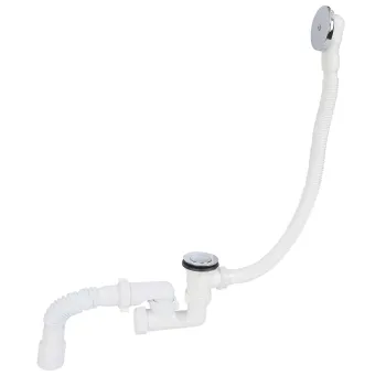 Изображение товара Сифон для ванны Орио регулируемый 1 1/2" х 40 с выпуском клик-клак и гибкой трубой А-25089 Изображение товара Сифон для ванны Орио регулируемый 1 1/2" х 40 с выпуском клик-клак и гибкой трубой А-25089