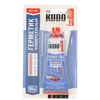 Изображение товара Герметик силиконовый универсальный Kudo белый 85 мл для внутренней и наружной герметизации Изображение товара Герметик силиконовый универсальный Kudo белый 85 мл для внутренней и наружной герметизации